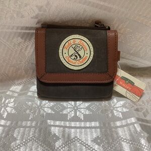 Field & Stream Wallet 2 Fold Canvas Brown